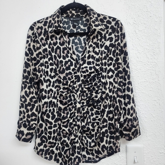 INC International Concepts Tops - INC 3/4 Sleeve Animal Print Blouse Top  XL
